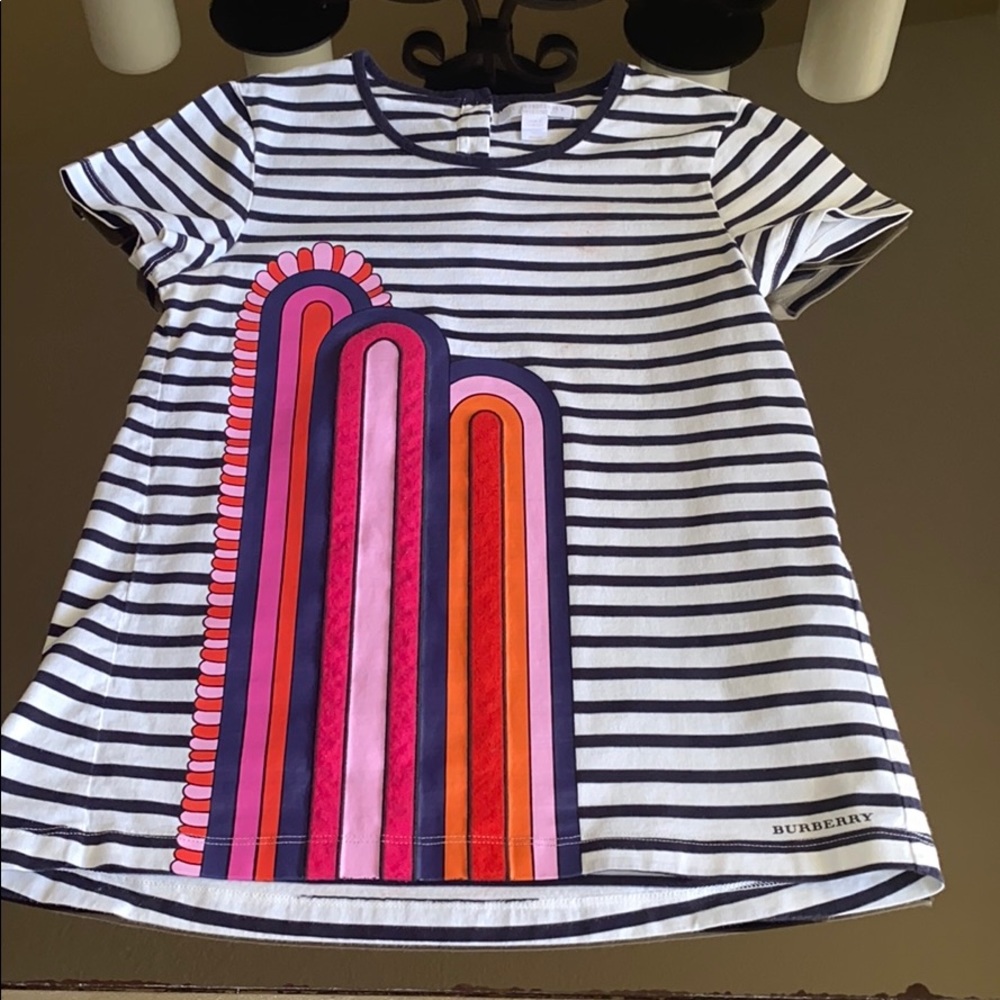 Burberry Navy striped t-shirt with application